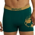 thumbnail image 2 of 6-Pack Men's Seamless Short Boxer Briefs Underwear, Football Multi Color, 2 of 5
