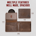 thumbnail image 4 of Bull Guard Mens RFID Blocking Bifold Wallet Soft, Forest Brown, Size Medium, 4 of 5