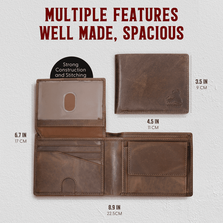 Bull Guard RFID Blocking Bifold Wallet, Grizzly Brown photo 4