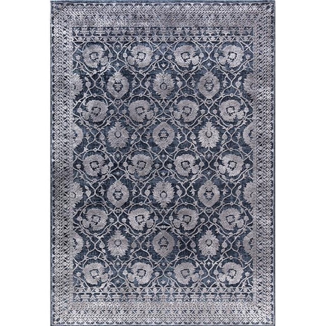Dynamic Rugs TI693327500 5 ft. 3 in. x 7 ft. 7 in. Torino 3327 Rectangle Transitional Area Rug - 500 Navy