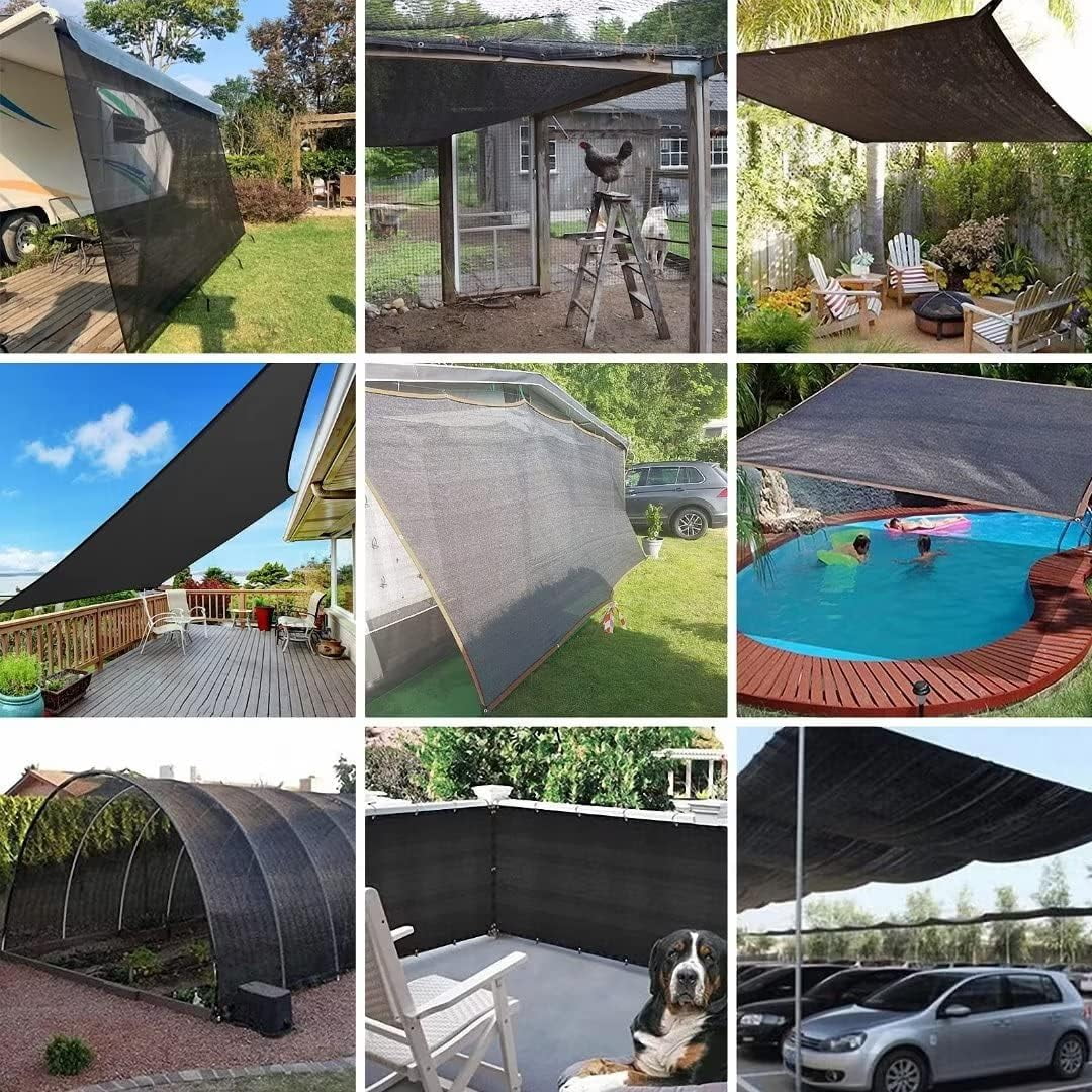 Shade Cloth with Grommets - 70-90% Sunblock Net for Garden Patio,6.5' x 3' Mesh Tarps for Shade for Outdoor Pergola Lawn Swimming Pool Sun Shade Cloths for Chicken Easier to Hang Shade Net Cover