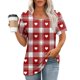 thumbnail image 4 of Camisetas de Manga Corta para Mujeres Moda Impresa Cuello Redondo Camiseta, Lentejuelas Detalle para Primavera Verano Casual Y Fiesta, 4 of 9