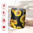 thumbnail image 5 of 12oz Coffee Tumblers Black Sunflower Green Leaf Pattern Stainless Steel Vacuum Insulated Travel Tumbler Coffee Cups Mug with Lid and Straw with Cleaning Brush for Cold & Hot Drinks, 5 of 5