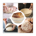 thumbnail image 5 of 2Pcs Bread Proofing Baskets,Round Rattan Bread Bowls with Liners for Home Bakers Baking Making 23cm, 5 of 5