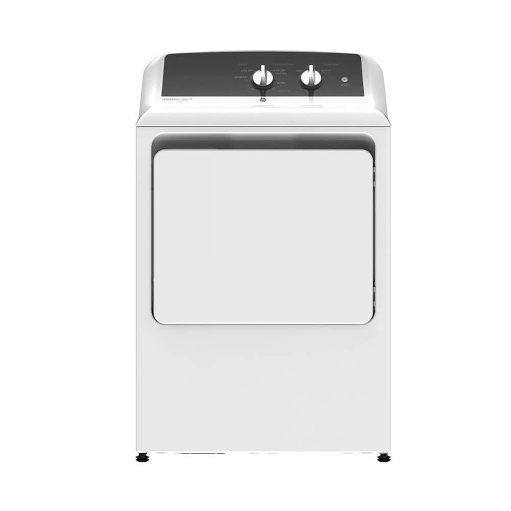 GE GTX52GASPWB 6.2 Cu. Ft. White Front Loading Aluminized Alloy Drum