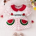 thumbnail image 2 of JUMEYU Newborn Bodysuit Baby Girl Baby-Girls One-Pack Short Sleeve Shoulder Bodysuits for Baby Girls 0 3 6 9 12 18 24 Months (Watermelon Red,6-12 Months), 2 of 6