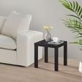 thumbnail image 2 of Kings Brand Furniture Zayne Modern Square Wood Parsons Side End Table for Bedside Use, Nightstand, Bedroom, Living Room, or Office (Black), 2 of 6