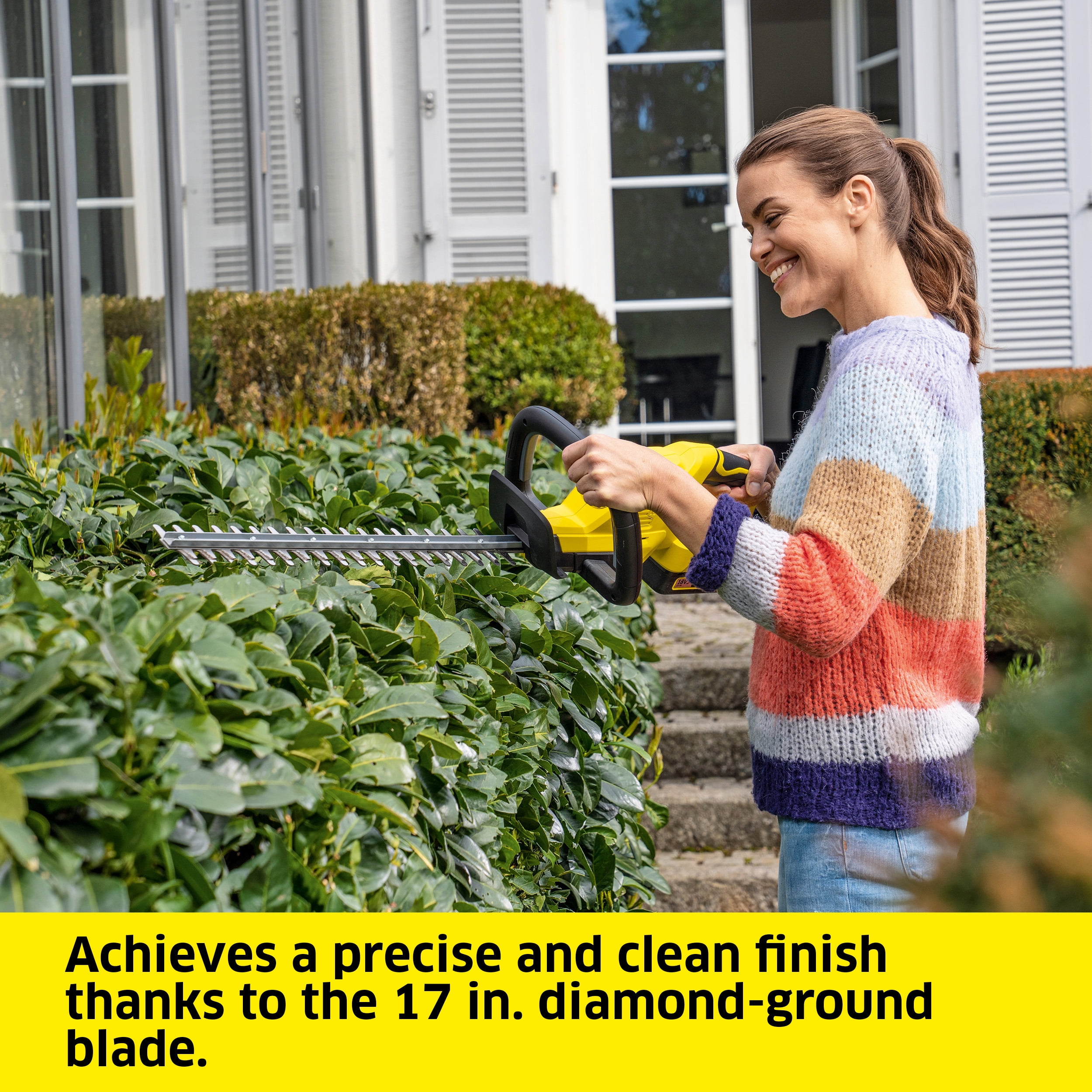 Karcher Cordless Hedge Trimmer, HGE 18-45, rotating handle - Tool Only