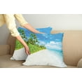 thumbnail image 3 of Ambesonne Ocean Throw Pillow Cover 2 Pack, Beach Sea Exotic Palms, 20", Blue Green Cream, 3 of 6