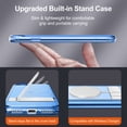 thumbnail image 3 of JETech Kickstand Case for iPhone SE 3/2 (2022/2020 Edition), iPhone 8/7, 4.7-Inch, Support Wireless Charging, Slim Shockproof Bumper Phone Cover, 3-Way Metal Stand (Blue), 3 of 7