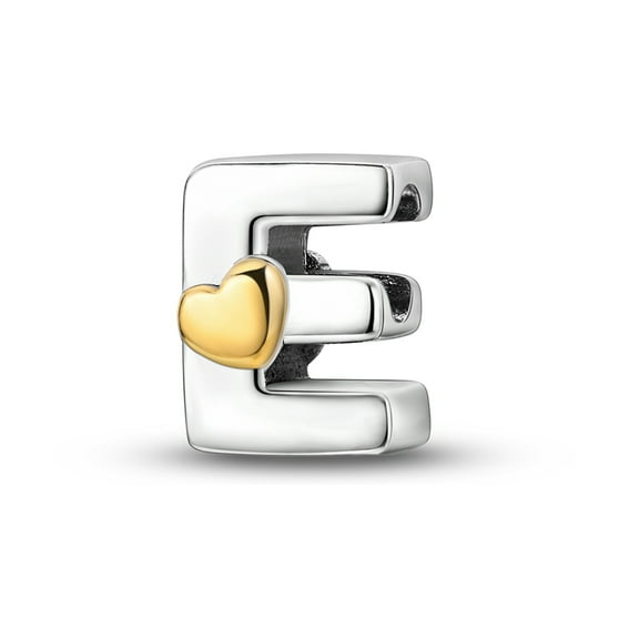 BONZEUS 925 Sterling Silver Alphabet Charms - A-Z Letters with Zircon for DIY Bracelets