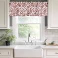 thumbnail image 4 of Farmhouse Red Kitchen Valances for Windows, Vintage Flower Leaf Botanical Plant Bathroom Window Valances 60x18 Inch Rod Pocket Window Treatments Valance Curtains for Living Room Bedroom Decor, 4 of 9