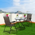 thumbnail image 3 of Topbuy Set of 2 Folding Sling Chairs Steel Armrest Patio Garden Pool Adjustable Back, 3 of 10