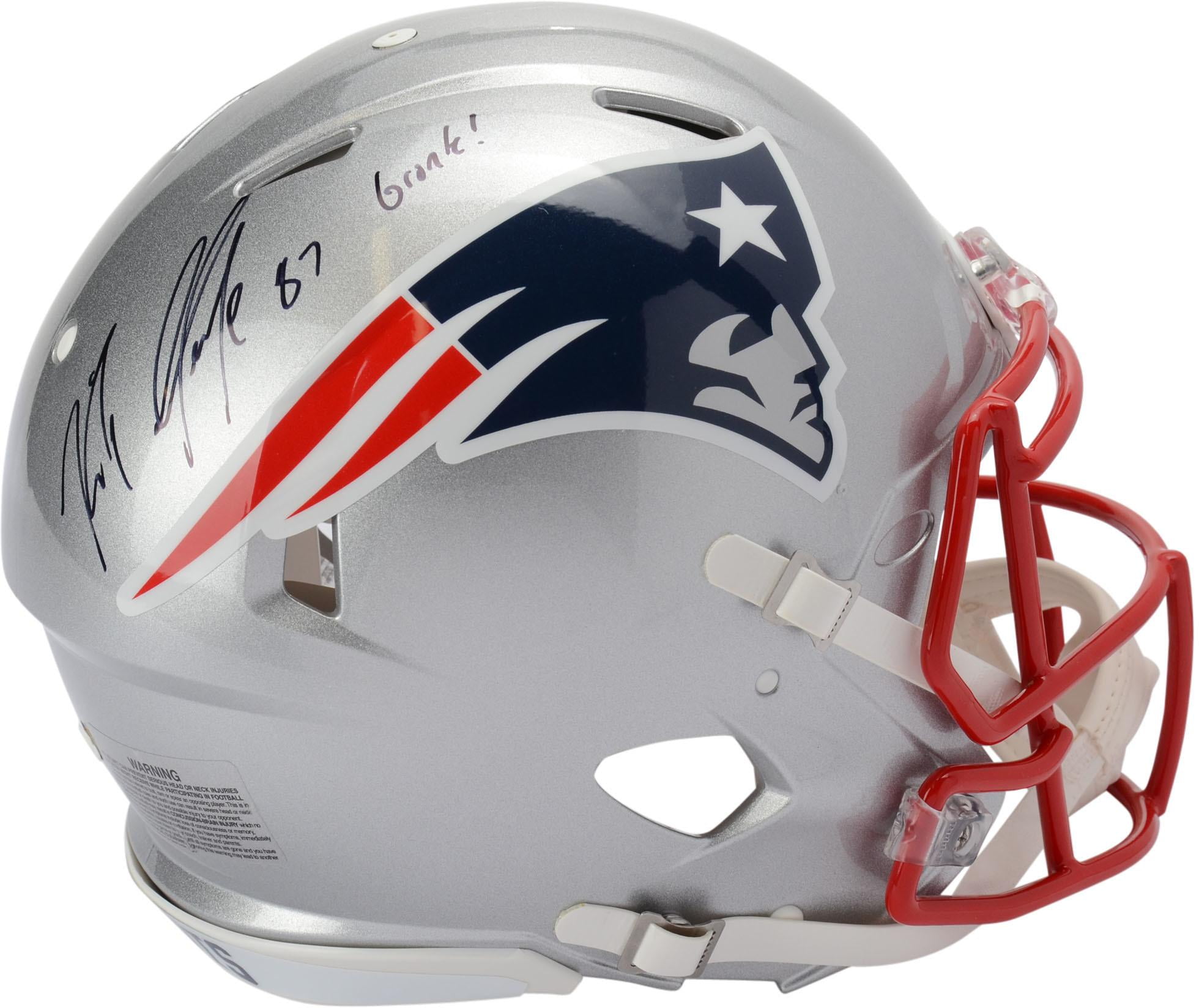 gronk signed helmet