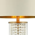 thumbnail image 3 of Benzara BM240917 Table Lamp with Cylindrical Drum & Stacked Crystals, Gold, 3 of 5
