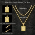 thumbnail image 2 of TINGN Gold Initial Necklace for Men Women 18K Gold Plated Layered Rope Chain Box Chain Necklace for Men Women Jewelry Gifts, 2 of 6