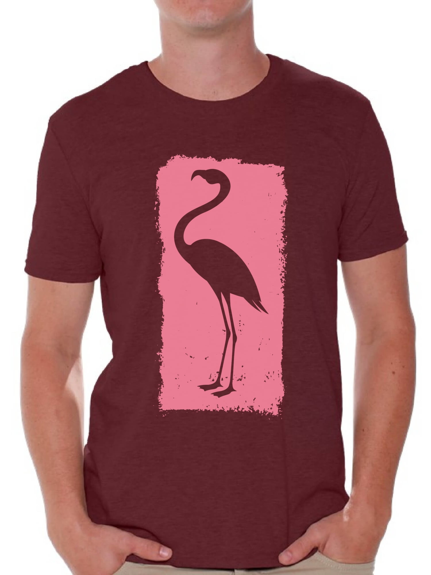 Awkward Styles - Awkward Styles Pink Flamingo Tshirt for Men Pink