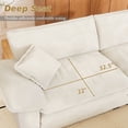 thumbnail image 3 of Muumblus Oversized Modular Sectional Cloud Sofa with Ottoman, L-Shaped 2-Seat Corduroy Couch for Living Room, Beige, 3 of 9