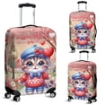 thumbnail image 2 of Happy Valentine’s Day Adorable Scottish Fold Kitten Holding Heart Balloon Travel Luggage Cover Cat Lover Kitten Owner Gifts Suitcase Dust Protective Decor - 00030, 2 of 5