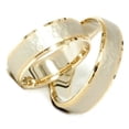 thumbnail image 2 of Pompeii3 14K Gold Matching Two Tone Hammered Wedding Ring Set, 2 of 3