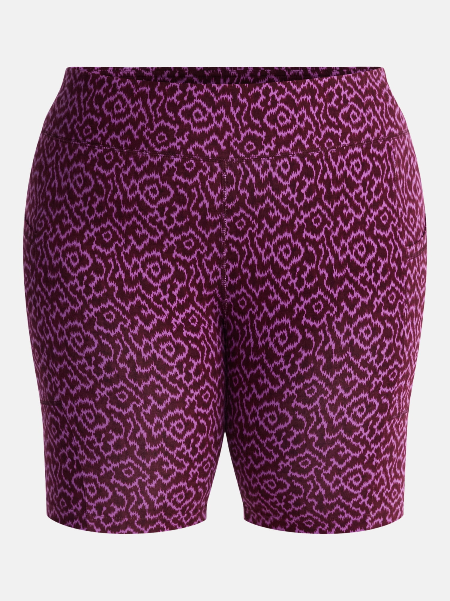 Terra & Sky Women’s Plus Bike Shorts with Pockets, 9” Inseam, Sizes 0X-5X