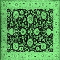 thumbnail image 1 of Ahgly Company Indoor Square Oriental Emerald Green Industrial Area Rugs, 3' Square, 1 of 4