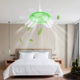 thumbnail image 4 of Ventilador moderno con enchufe E27 de 3 luces para lavandería, tienda y sala de estar. Verde, 4 of 6