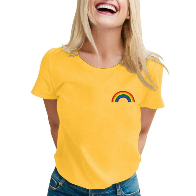 Stylish Women's T-Shirts Short Sleeve Casual Tops for Everyday Wear with Patterned Print for Spring Summer Fashion