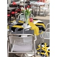 thumbnail image 5 of Outdoor Tablecloth with Umbrella Hole for Patio/Picnic/Party/Camping, Yellow Black Geometric Waterproof Table Cloth Round Cover Washable, Modern Art Abstract Grey Line (Dia 60"), 5 of 8