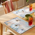 thumbnail image 1 of Coastal Pumpkins Fall Placemats Set of 1 Thanksgiving Botanical Vintage Place Mats Indoor Wipeable Table Mats Washable Cloth Dining Table Placemats for Kitchen Holiday Party Home Decor 13x19 Inch, 1 of 5