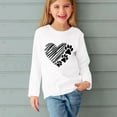 thumbnail image 5 of WXLWZYWL Fall Sweatshirts for Girls 3-13 Shirt Casual Round Neck Long Sleeve Shirts Graphic Heart and Dog Claws Printed Fall Winter Tunic Tops for Girls 3-13 Years, 5 of 5