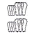 thumbnail image 1 of Mosquetón Gancho de Resorte de Acero Inoxidable de 12 Piezas, Mosquetón Pequeño, Clips de Acero Inoxidable para Escalar (M6 Y M8), 1 of 5