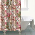 thumbnail image 4 of Pioneer Flower Floral Print Pattern Shower Curtain 72"x72", Bathroom Decorative Shower Curtain Set with 12 Hooks, Waterproof Washable, 4 of 6