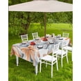 thumbnail image 4 of Fsddascl Farmhouse Flowers Outdoor Tablecloth - 60x102 Inch Rectangle Dining Table Cover, Botanical Wild Floral Garden Motifs Waterproof Outdoor Table Cloth with Umbrella Hole & Zipper for Patio, 4 of 7