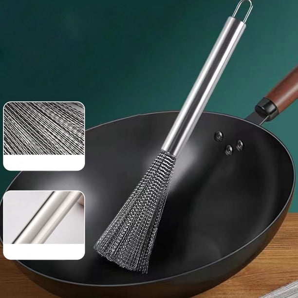 Cepillo Para Ollas De Acero Inoxidable, Cepillo Para Fregar De Acero Inoxidable Multifuncional Para Cocina