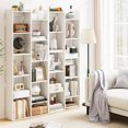 thumbnail image 2 of Gymax 2PCS 11-Tier Bookcase w/ Anti-Tipping Kits Wood Display Shelf Tree-Shaped White, 2 of 10