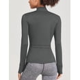 thumbnail image 5 of Pinspark Women's Athletic Jackets Lightweight Running Workout Jacket Full Zip Track Tops Sportswear with Thumb Holes, 5 of 6