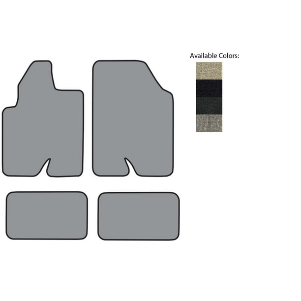 20082012 Ford Escape Floor Mat 4pc (P621 P621R) 801 Black Cutpile