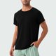 thumbnail image 1 of Tops para hombre, blusas y camisas de manga corta con cuello redondo para hombre, blusas deportivas de secado rápido de color liso para hombre, blusas de manga corta con cuello redondo para hombre, 1 of 7