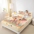 thumbnail image 4 of Homewish Zoo Animal Elephant Full Size Sheets,Watercolor Ink Painting Bed Sheets,Kawaii Butterflies Sheet Sets For Girl Teens,Luxury Bedroom Decor,4pcs, 4 of 7