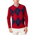 thumbnail image 1 of Club Room suéter de punto Argyle para hombre, rojo, XXX-Large, 1 of 1