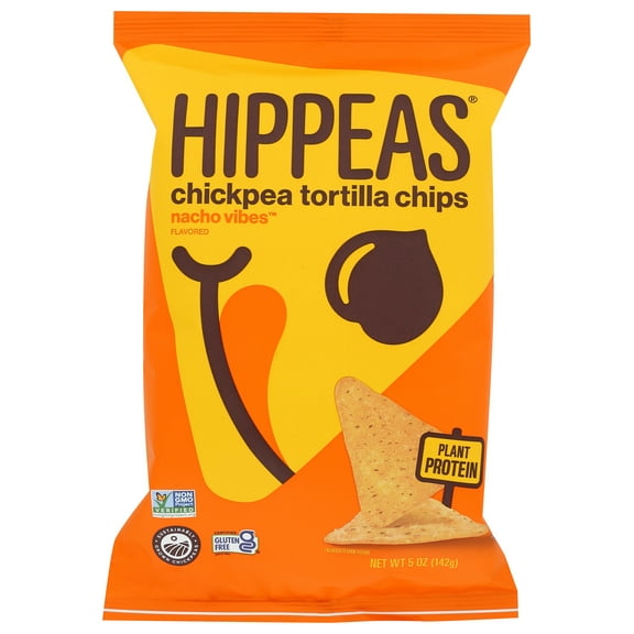 (Pack of 12), Hippeas Nacho Vibes Chickpea Tortilla Chips, 5 oz