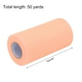 thumbnail image 2 of 6 inch 50 Yards Tulle Ribbon Rolls Pastel Netting Fabric for Gift Wrapping Christmas Wedding, Light Orange, 2 of 5