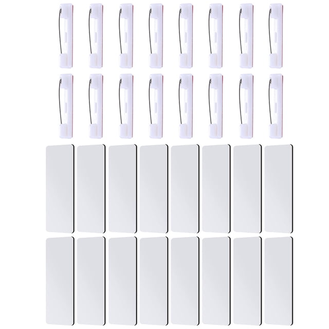 OULII 32 Pcs Étiquettes de Nom de Bureau Planche de Densité de Sublimation avec Support en Métal pour Identification