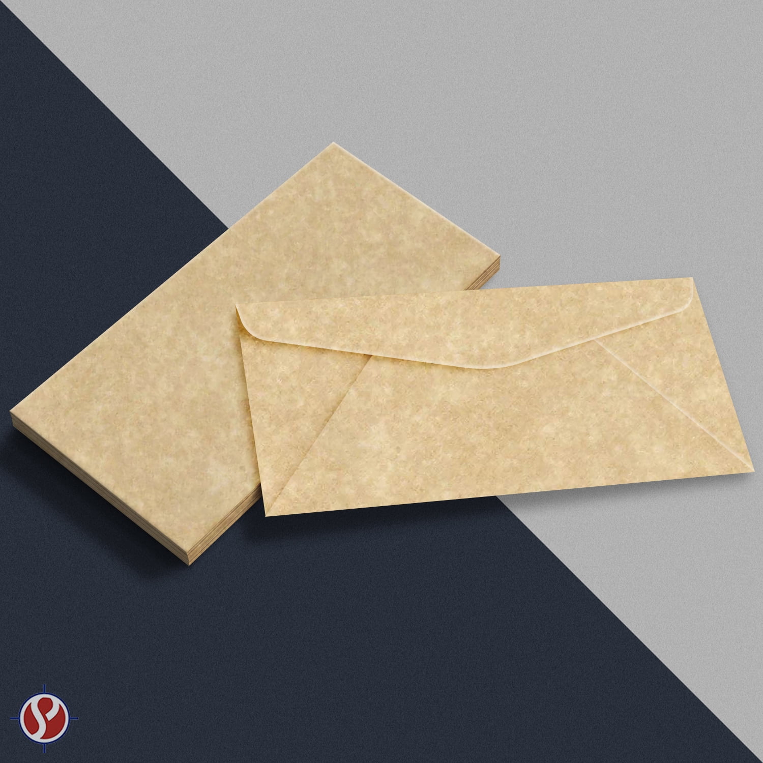 Elegant Aged Parchment #10 Business Envelopes – Great for Invitations, Greetings, Holiday, Office, Invoices, Letters, Mailings | 4 1/8 x 9 1/2 inches | 100 per Pack