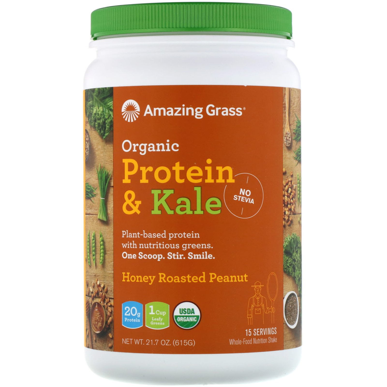 Photo 1 of Amazing Grass Protein Kale Powder, Honey Roasted Peanut, 20g Protein, 15 servings (BEST BY FEB 2021)