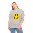 thumbnail image 3 of Dripping smiley face graphic tee Unisex Heavy Cotton Tee, 3 of 8