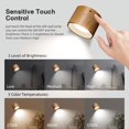 thumbnail image 2 of Lámpara de noche de color RGB, protección para los ojos, control remoto, doble cara, luminosa, carga USB, lámpara de pared magnética de inducción humana, 2 of 5