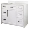 thumbnail image 4 of Palisade 42" Bathroom Vanity with White Cabinet and Engineered Marble Top, 4 of 5