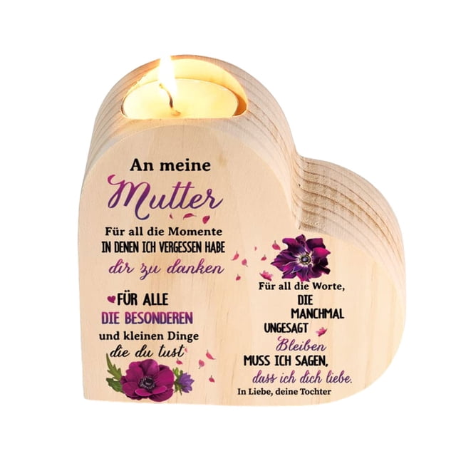 Injueey Candelero de Adviento de madera excepcional para celebraciones espirituales, candelero creativo de regalo Kits para hacer velas Impresión en color